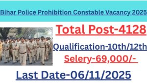 bihar police prohibition constable vacancy 2025