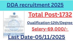DDA Recruitment 2025 