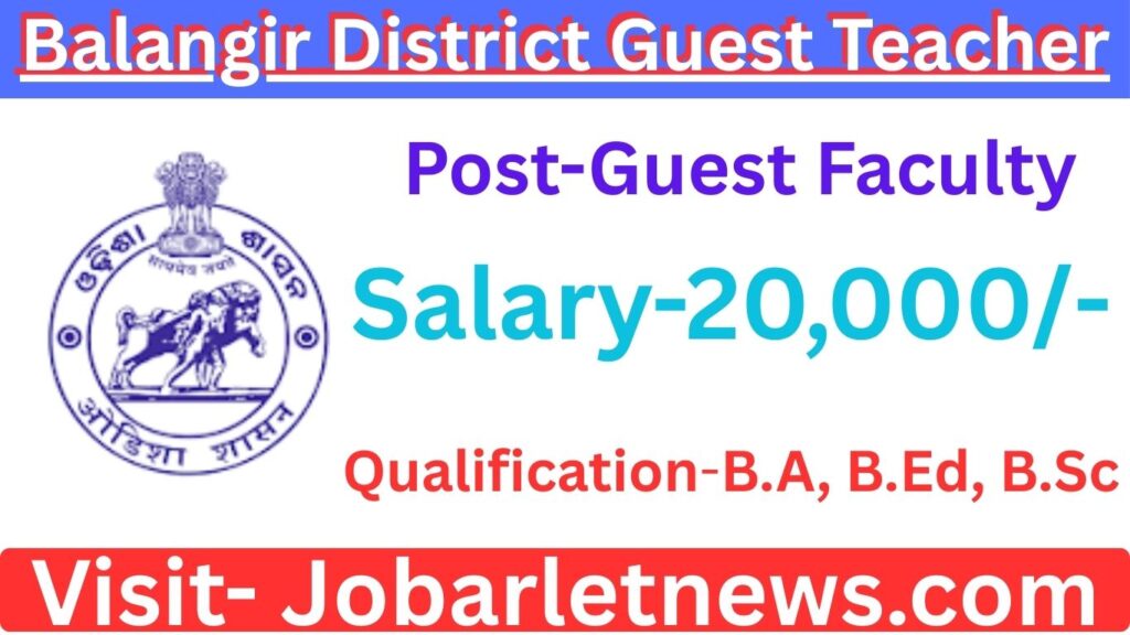 Balangir District Guest Faculty Recruitment 2025