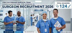 Surgeon Recruitment 2026 for a total of 124 vacancies